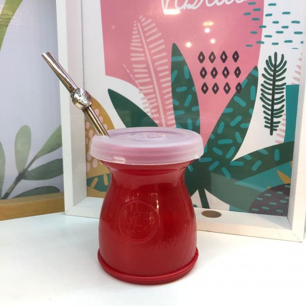 Mate con Tapa Rojo