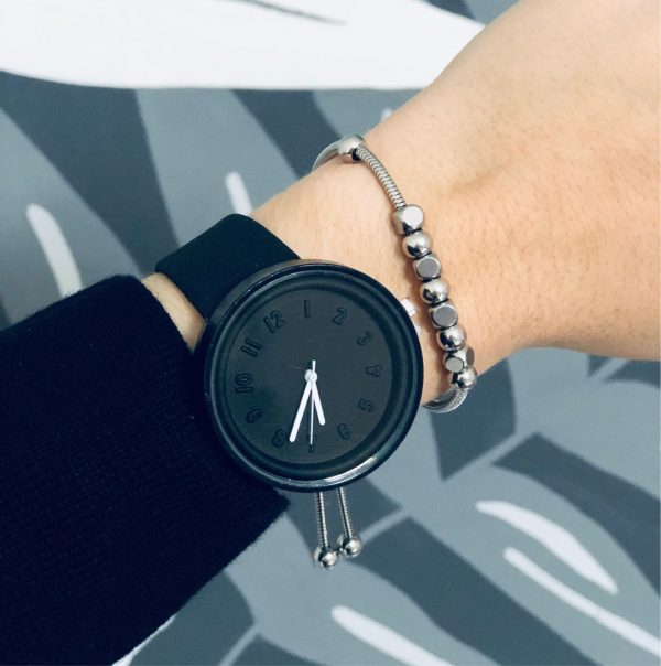 Reloj Cuerina Negro