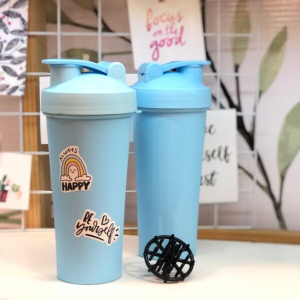 Botella Shaker Celeste Pastel