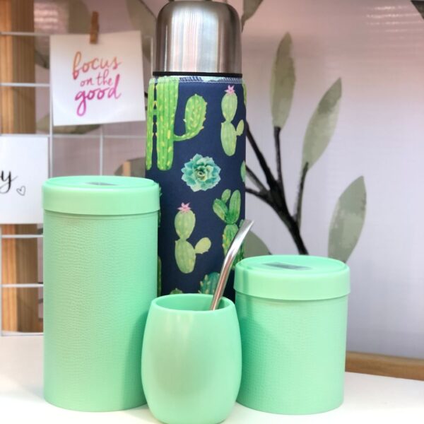 Set matero Cactus Verde Pastel