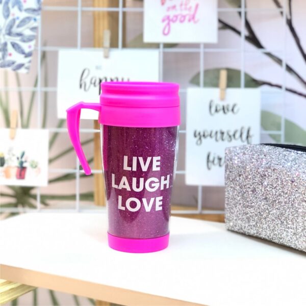 Jarrita Térmica Glitter LIVE LAUGH LOVE