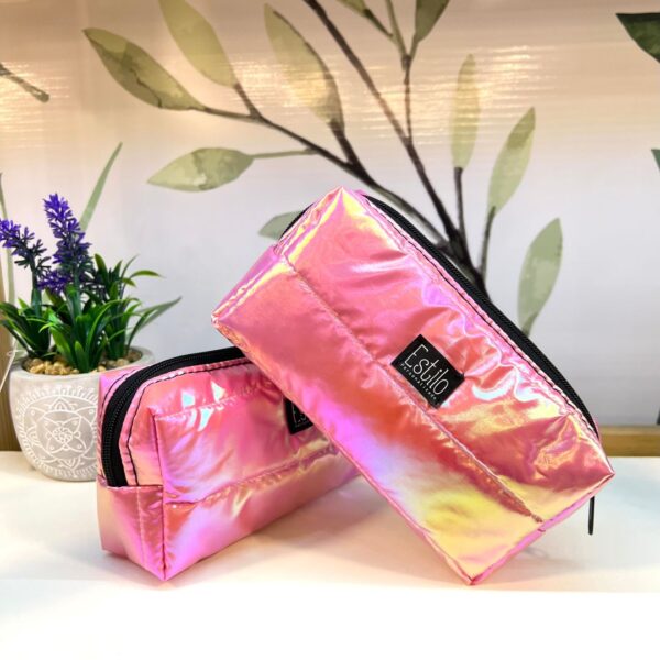Cartuchera Matelasse Tornasol Pink