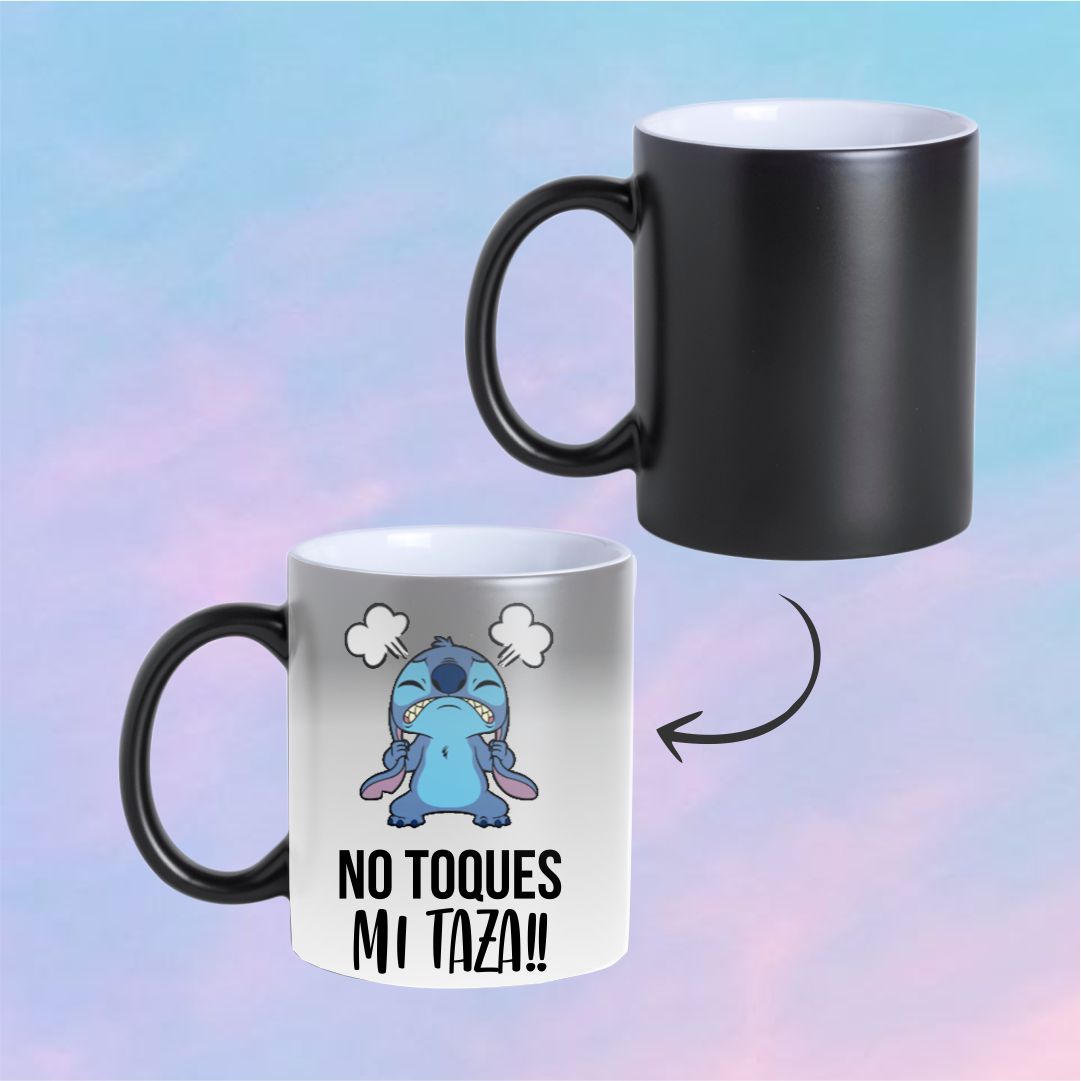 Taza cerámica personalizada Stitch no toque mi taza