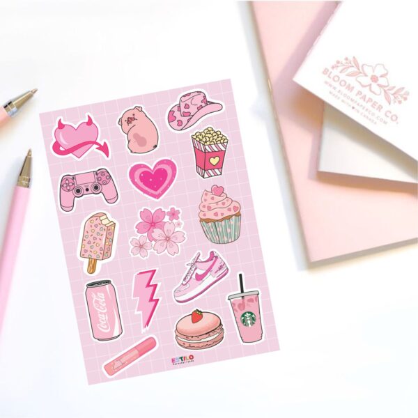 Stickers Decorativos Pink (x15 uds) - Imagen 2