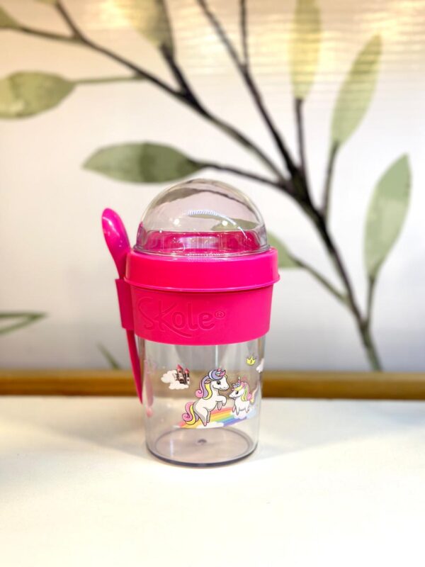 Vaso Contenedor Yogurt & Cereales (Fucsia)