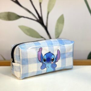 Cartuchera Stitch (fondo cuadritos)