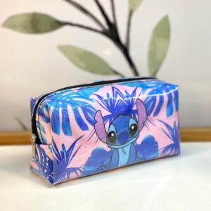 Cartuchera Stitch (fondo hojitas)