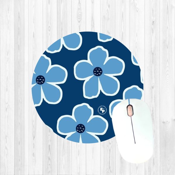 Mouse Pad Flores Azules